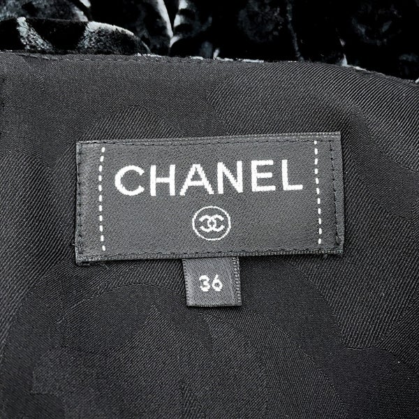 シャネル スカート ココマーク ベルベット レディースサイズ36 P78020 CHANEL 黒