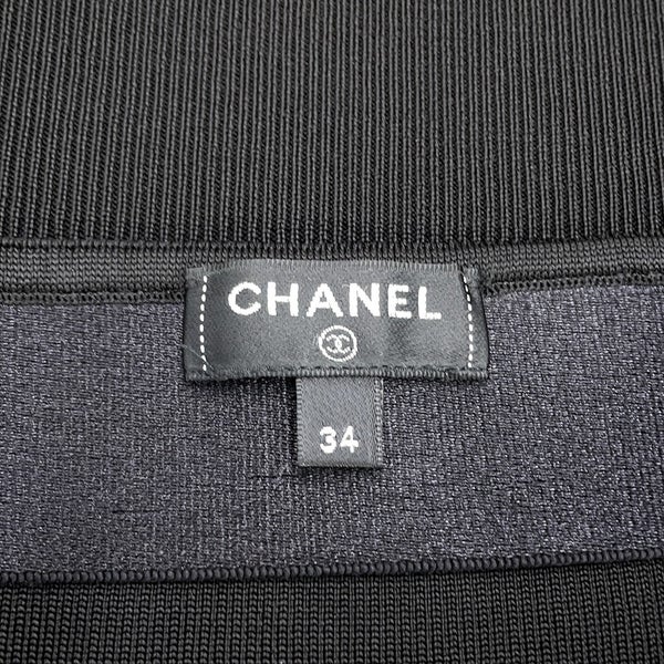 シャネル スカート ココマーク ミドル丈 レディースサイズ34 P64748 CHANEL 黒
