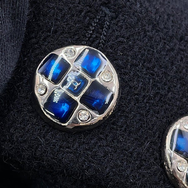 シャネル ジャケット ウール レディースサイズ36 CHANEL アウター 黒