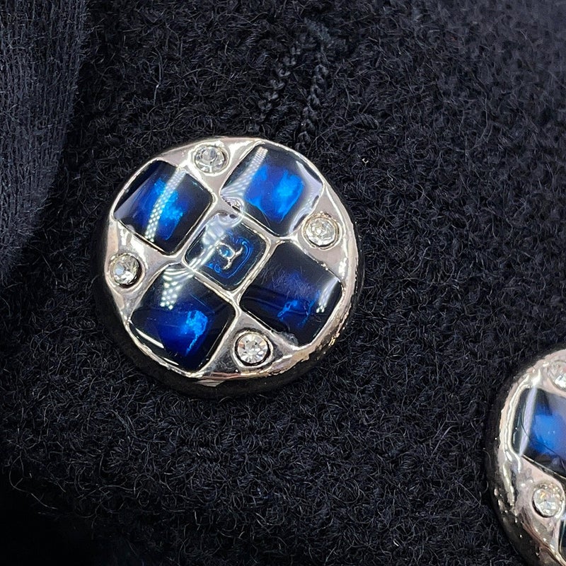 シャネル ジャケット ウール レディースサイズ36 CHANEL アウター 黒