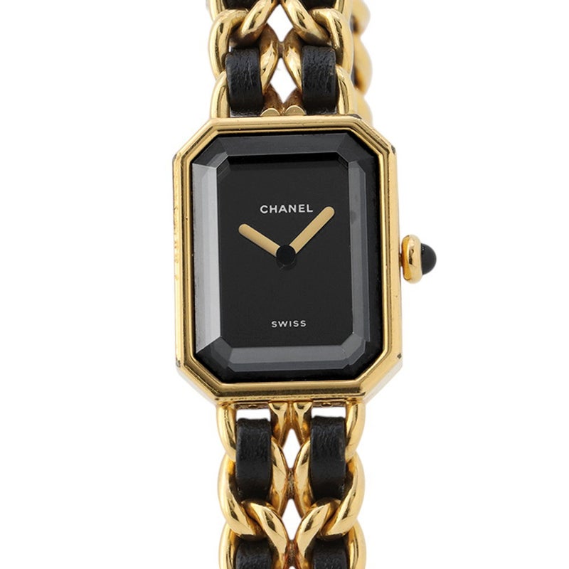 シャネル プルミエール L H0001 CHANEL 腕時計 黒文字盤 レディース