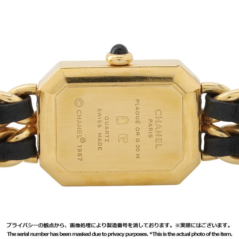 シャネル プルミエール L H0001 CHANEL 腕時計 黒文字盤 レディース