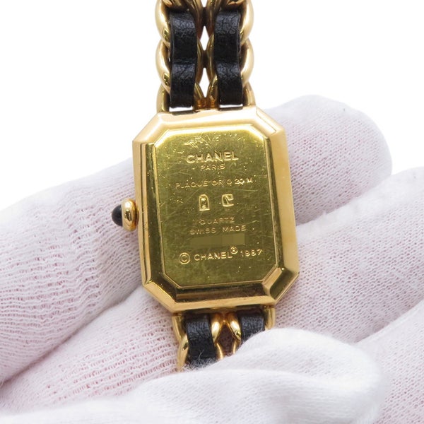 シャネル プルミエール L H0001 CHANEL 腕時計 黒文字盤 レディース