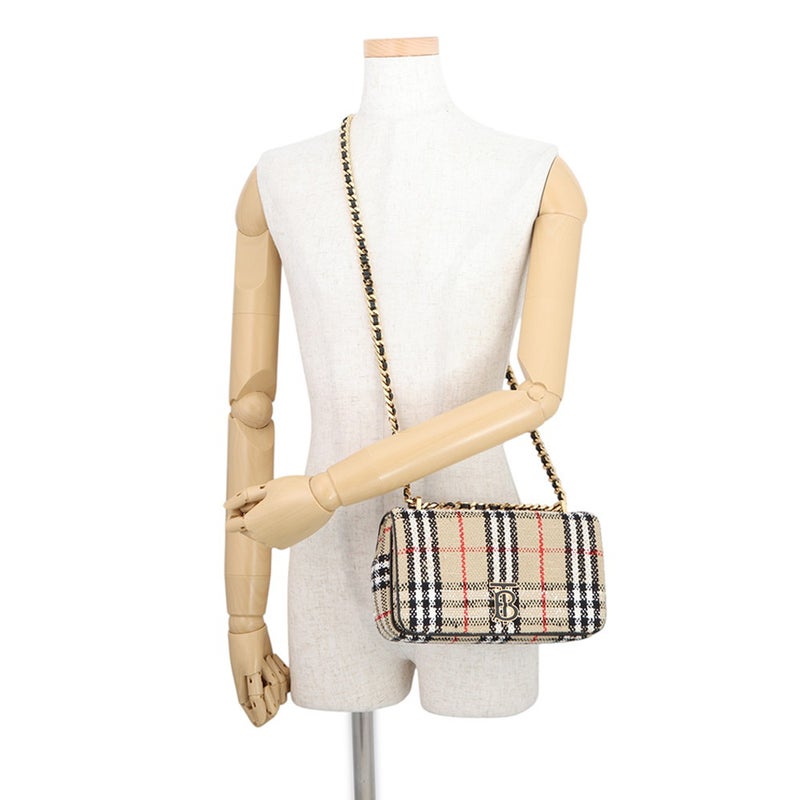 バーバリー チェーンショルダーバッグ ローラ TBロゴ キャンバス 8063080 BURBERRY