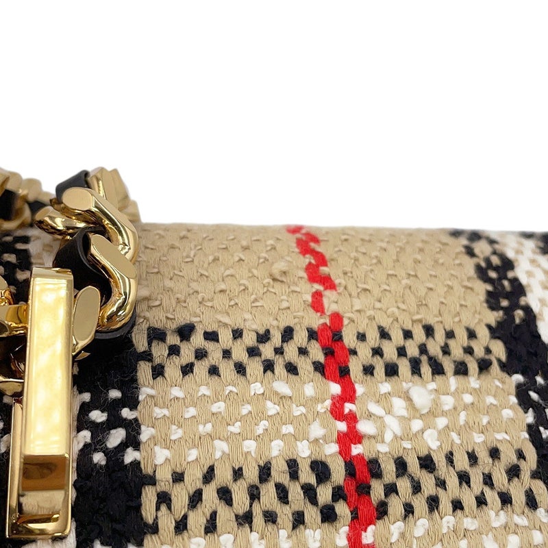 バーバリー チェーンショルダーバッグ ローラ TBロゴ キャンバス 8063080 BURBERRY