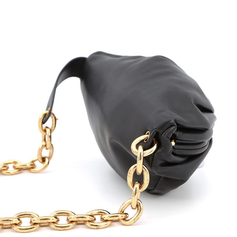ボッテガヴェネタ ボディバッグ ザ・チェーンポーチ レザー 651445 BOTTEGA VENETA 黒