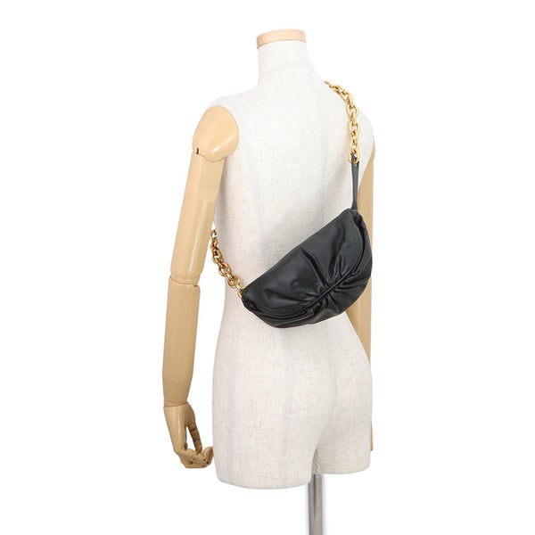 ボッテガヴェネタ ボディバッグ ザ・チェーンポーチ レザー 651445 BOTTEGA VENETA 黒