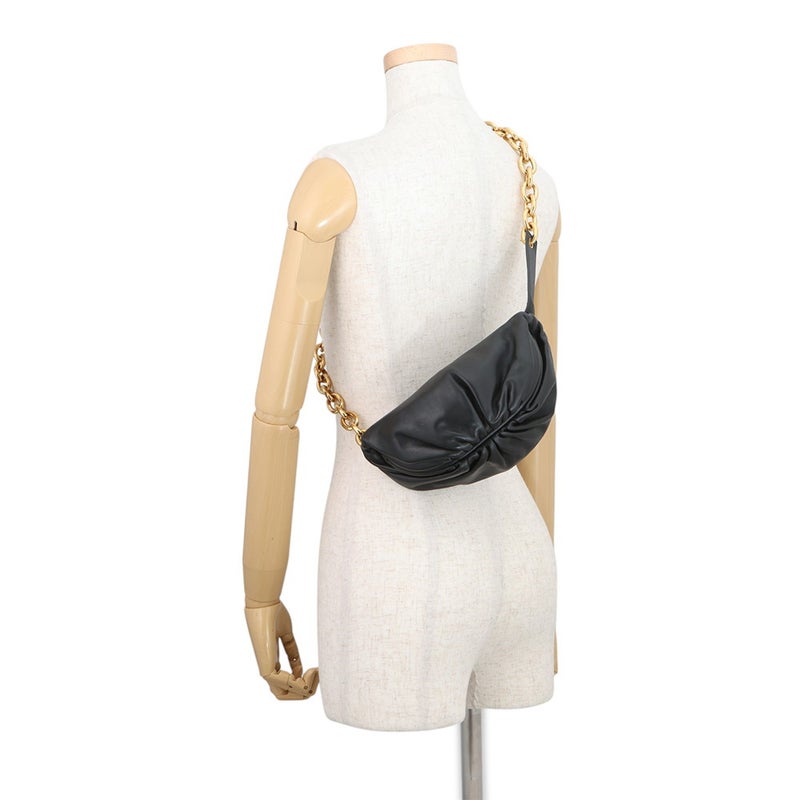 ボッテガヴェネタ ボディバッグ ザ・チェーンポーチ レザー 651445 BOTTEGA VENETA 黒