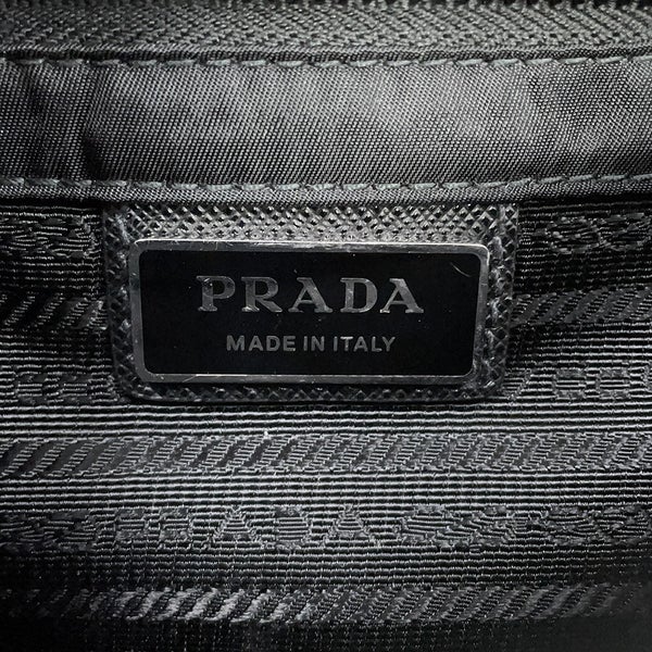 プラダ ショルダーバッグ Re-Nylon トライアングルロゴ ナイロン サフィアーノレザー 2VD034 PRADA 黒