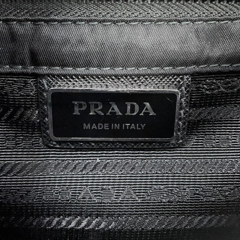 プラダ ショルダーバッグ Re-Nylon トライアングルロゴ ナイロン サフィアーノレザー 2VD034 PRADA 黒