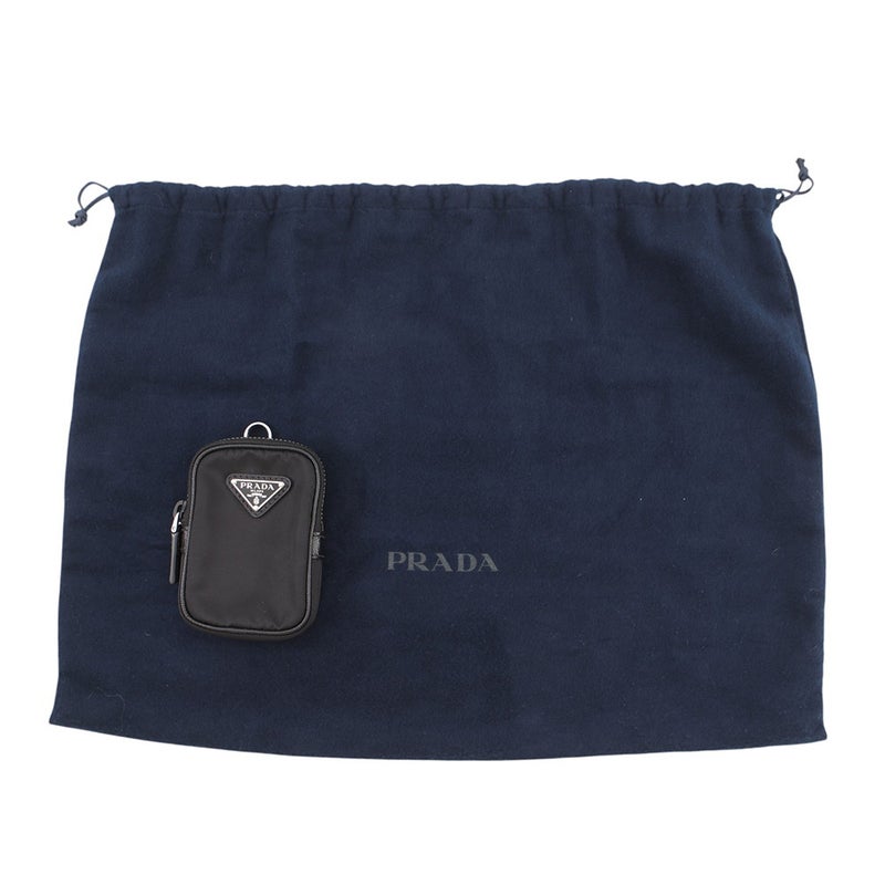 プラダ ショルダーバッグ Re-Nylon トライアングルロゴ ナイロン サフィアーノレザー 2VD034 PRADA 黒