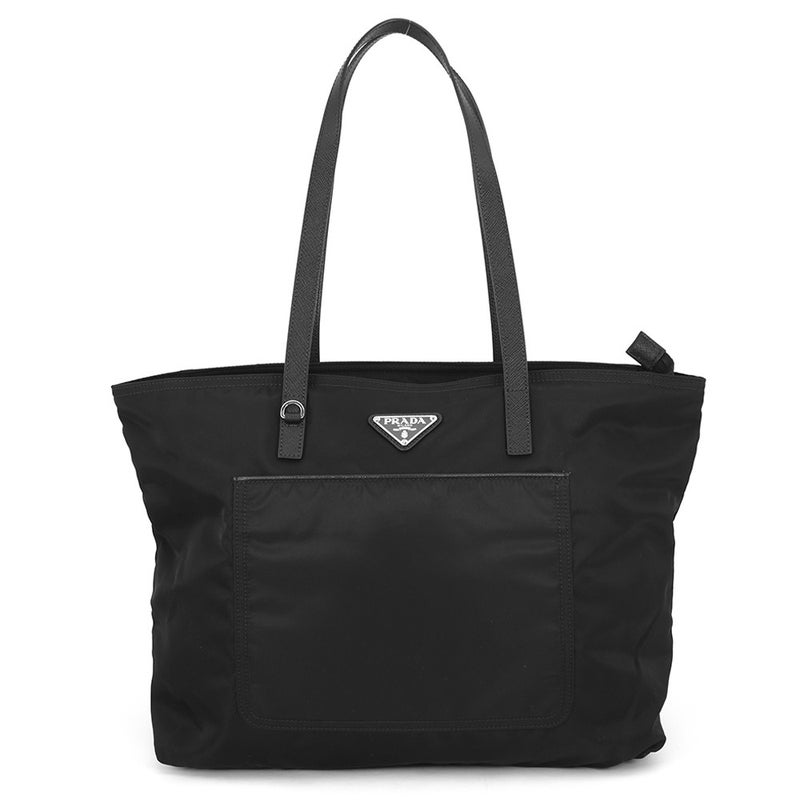 プラダ トートバッグ トライアングルロゴ ショッピングバッグ ナイロン 1BG052 PRADA 黒