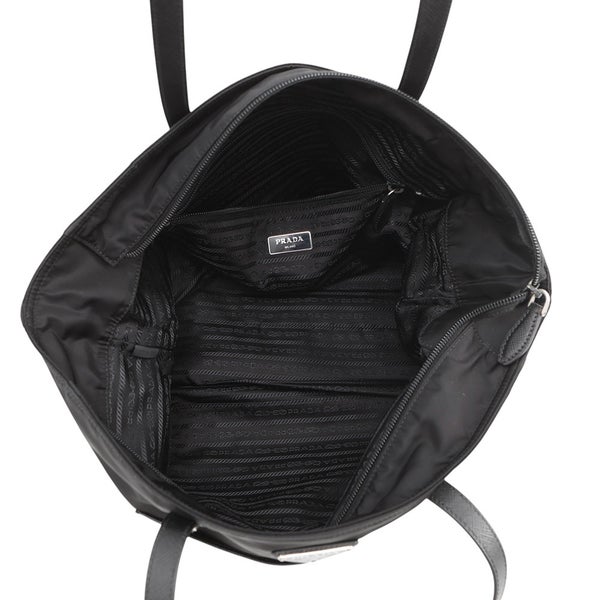 プラダ トートバッグ トライアングルロゴ ショッピングバッグ ナイロン 1BG052 PRADA 黒