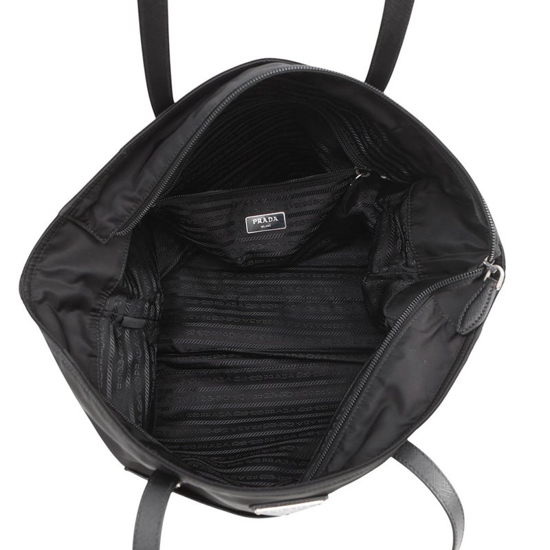 プラダ トートバッグ トライアングルロゴ ショッピングバッグ ナイロン 1BG052 PRADA 黒