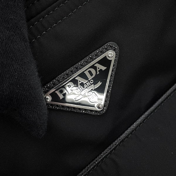 プラダ トートバッグ トライアングルロゴ ショッピングバッグ ナイロン 1BG052 PRADA 黒