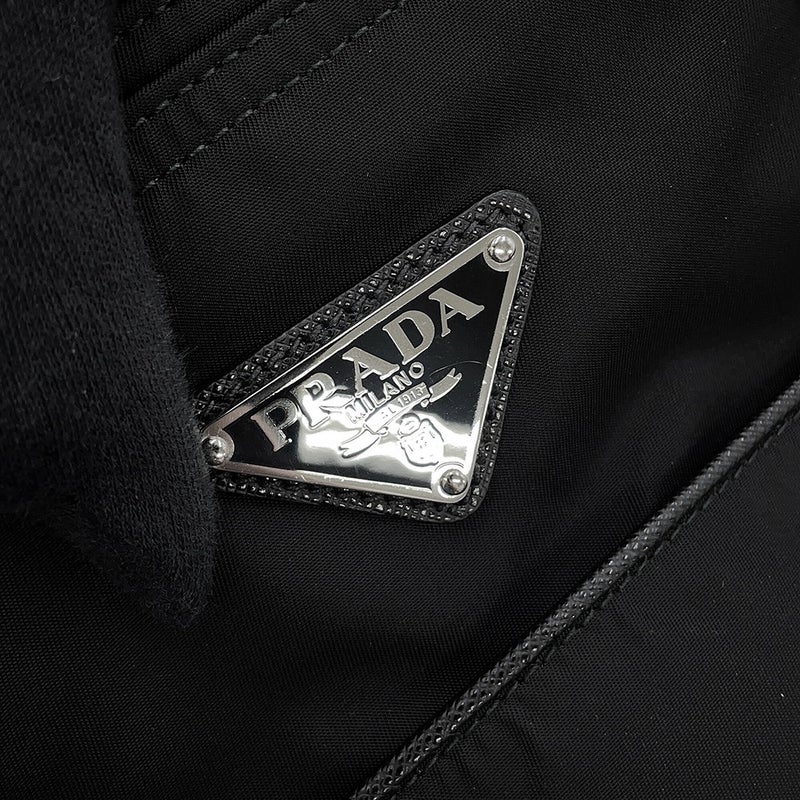 プラダ トートバッグ トライアングルロゴ ショッピングバッグ ナイロン 1BG052 PRADA 黒