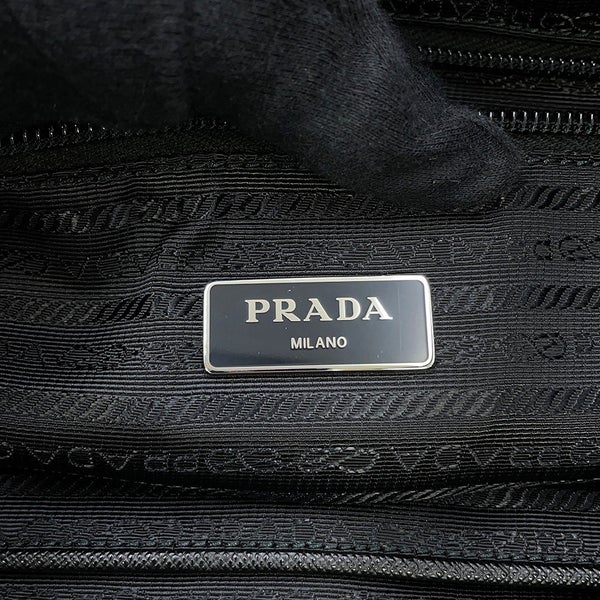 プラダ トートバッグ トライアングルロゴ ショッピングバッグ ナイロン 1BG052 PRADA 黒