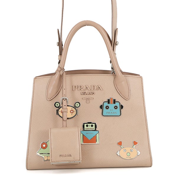 プラダ ハンドバッグ ロボットモチーフ サフィアーノレザー PRADA 