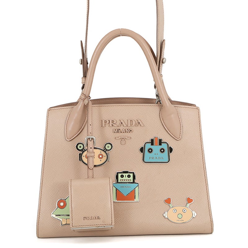 プラダ ハンドバッグ ロボットモチーフ サフィアーノレザー PRADA 1BA156 2way