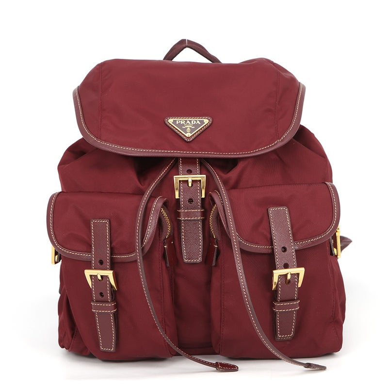 プラダ リュック トライアングルロゴ バックパック ナイロン サフィアーノレザー BZ0030 PRADA リュックサック バッグ