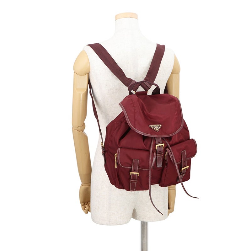 プラダ リュック トライアングルロゴ バックパック ナイロン サフィアーノレザー BZ0030 PRADA リュックサック バッグ