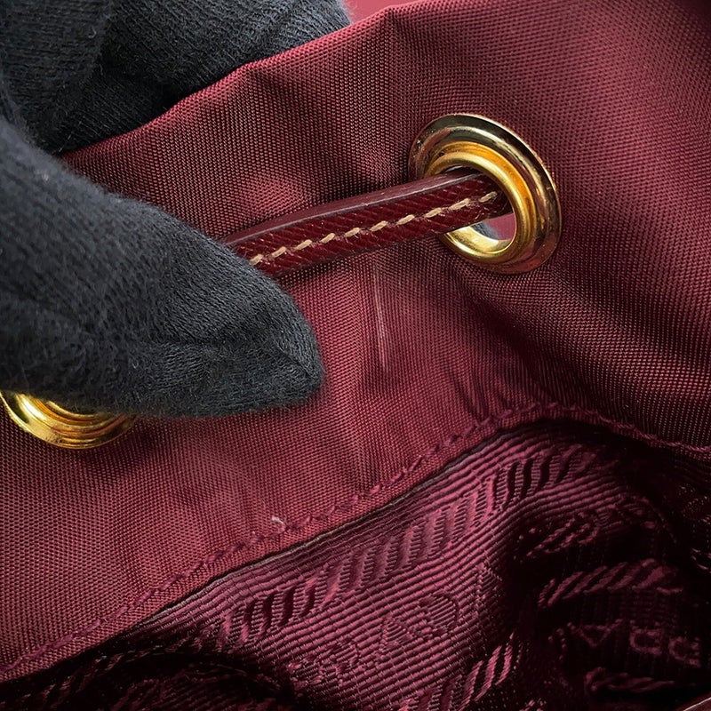 プラダ リュック トライアングルロゴ バックパック ナイロン サフィアーノレザー BZ0030 PRADA リュックサック バッグ
