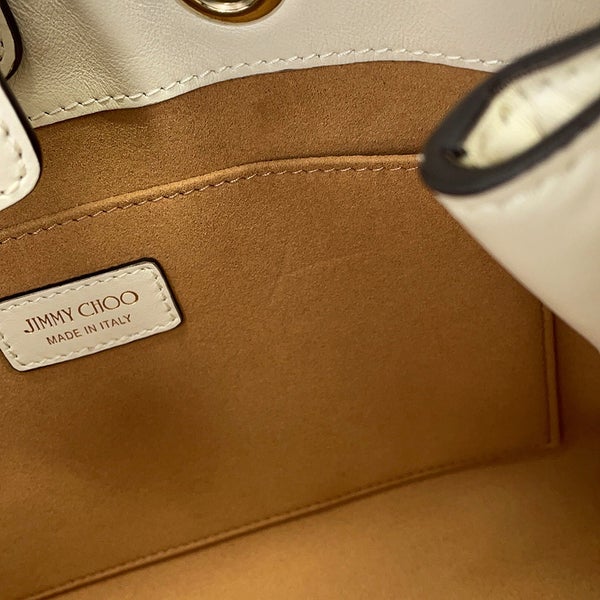 ジミーチュウ ハンドバッグ ボンボン スモール レザー JIMMY CHOO 2way 白