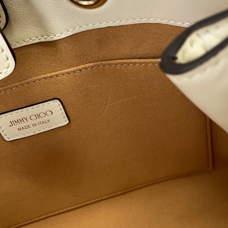ジミーチュウ ハンドバッグ ボンボン スモール レザー JIMMY CHOO 2way 白