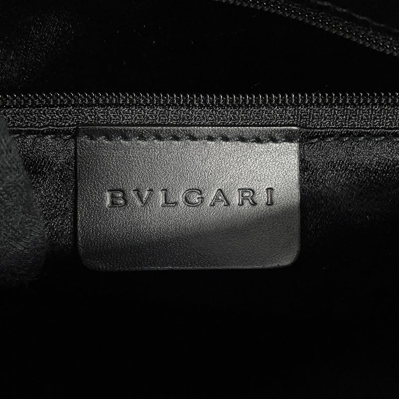 ブルガリ ハンドバッグ ロゴマニア ビーゼロワン デニム レザー BVLGARI 黒