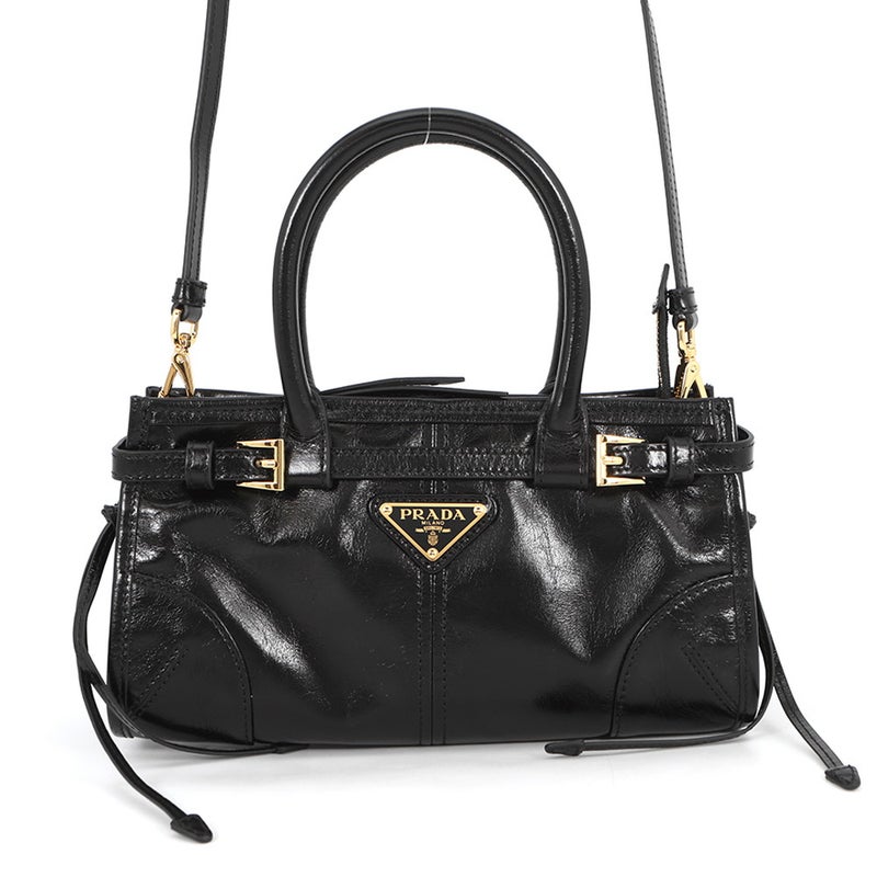 プラダ ハンドバッグ ボニー ミニ レザー 1BA486 PRADA 2way 黒