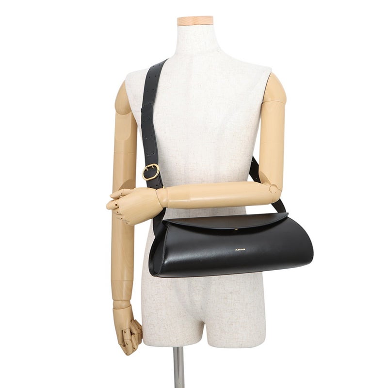 ジルサンダー ショルダーバッグ カンノーロ グランデ カーフレザー J08WD0051 JIL SANDER 黒
