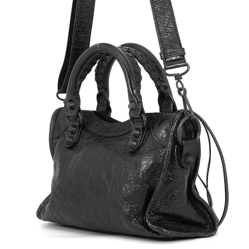 バレンシアガ ショルダーバッグ ル シティ ミニ アリーナラムスキン 806395 BALENCIAGA 2way 黒