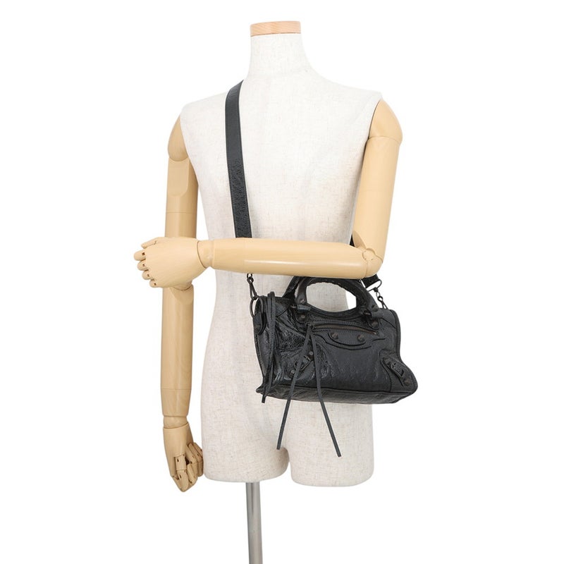 バレンシアガ ショルダーバッグ ル シティ ミニ アリーナラムスキン 806395 BALENCIAGA 2way 黒