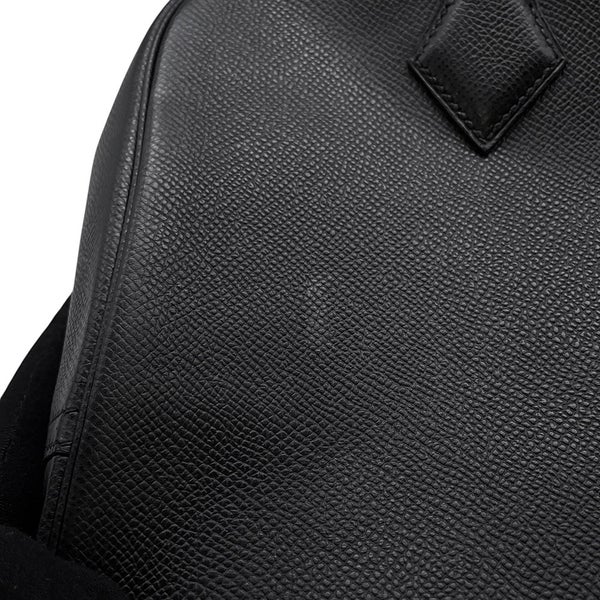 エルメス ハンドバッグ プリュム28 ブラック/シルバー金具 エプソン □J刻印 HERMES バッグ 黒