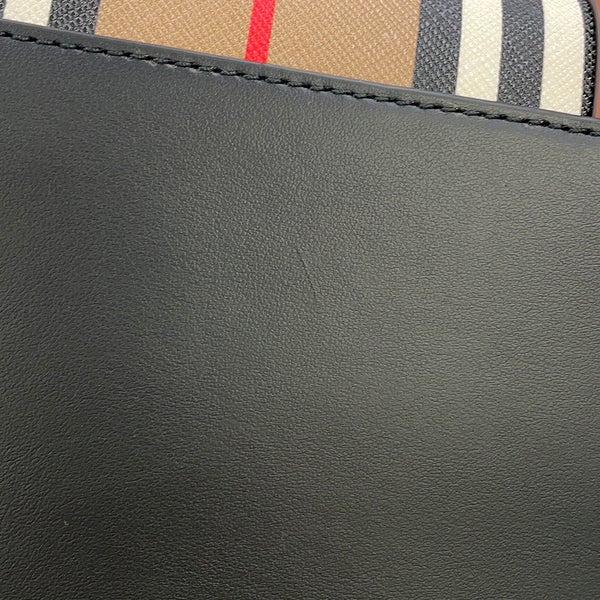 バーバリー トートバッグ ストライプ ブックトート PVC レザー 80730571 BURBERRY