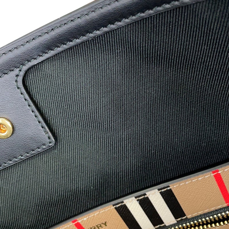 バーバリー トートバッグ ストライプ ブックトート PVC レザー 80730571 BURBERRY