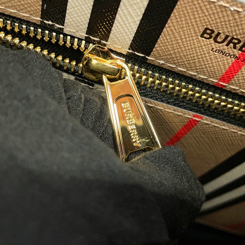 バーバリー トートバッグ ストライプ ブックトート PVC レザー 80730571 BURBERRY