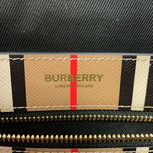 バーバリー トートバッグ ストライプ ブックトート PVC レザー 80730571 BURBERRY