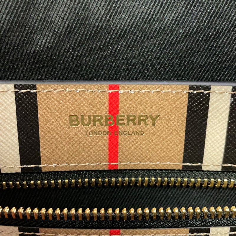 バーバリー トートバッグ ストライプ ブックトート PVC レザー 80730571 BURBERRY