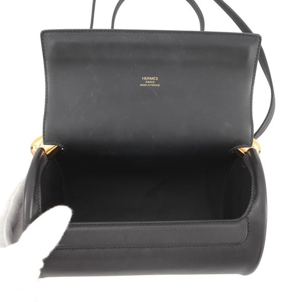 エルメス ショルダーバッグ マキシモール ブラック/ゴールド金具 スイフト B刻印 黒