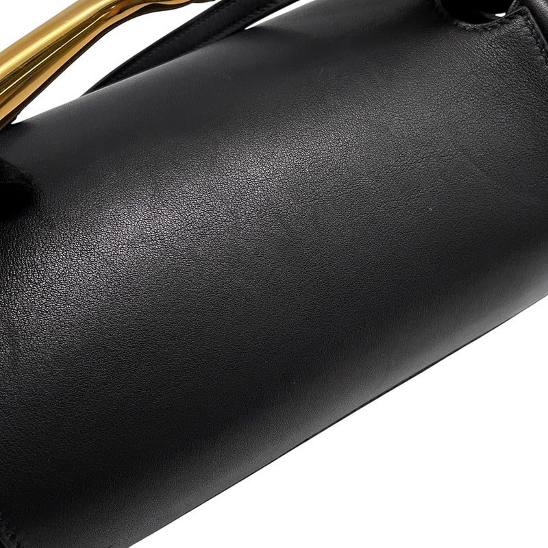 エルメス ショルダーバッグ マキシモール ブラック/ゴールド金具 スイフト B刻印 黒
