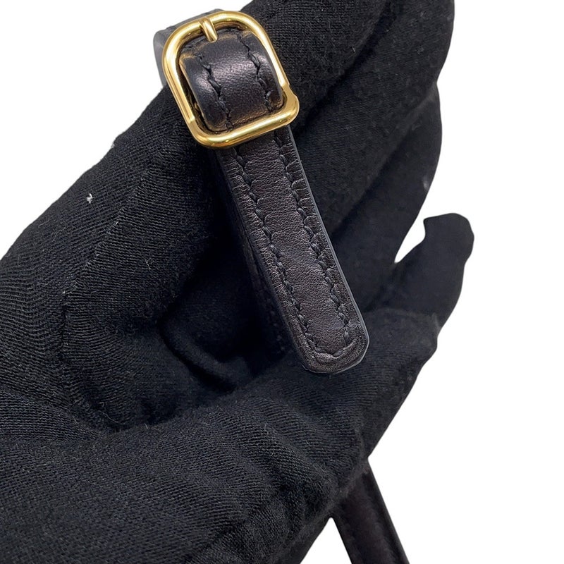エルメス ショルダーバッグ マキシモール ブラック/ゴールド金具 スイフト B刻印 黒