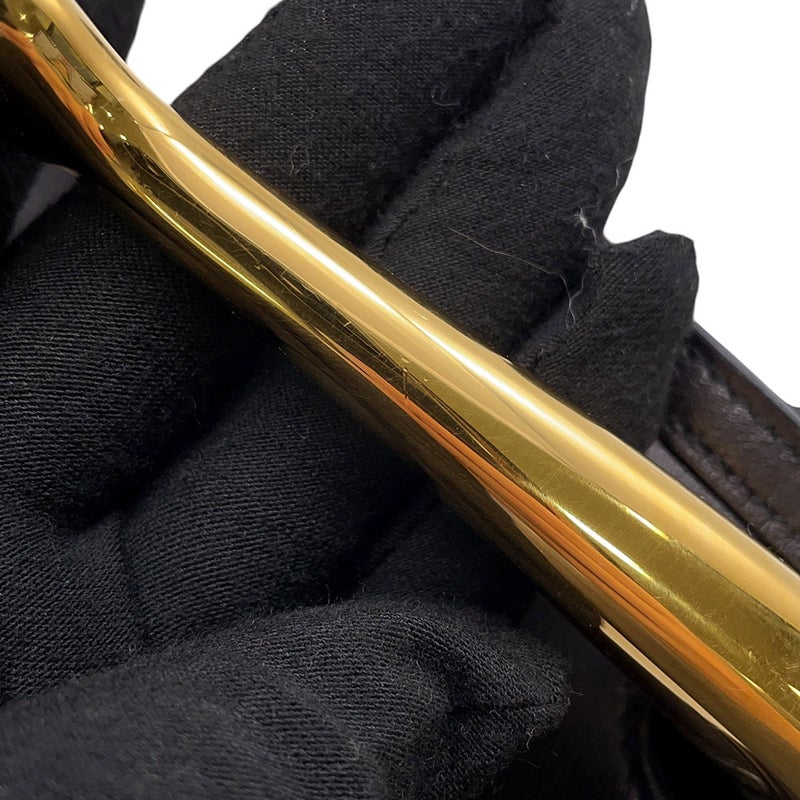 エルメス ショルダーバッグ マキシモール ブラック/ゴールド金具 スイフト B刻印 黒