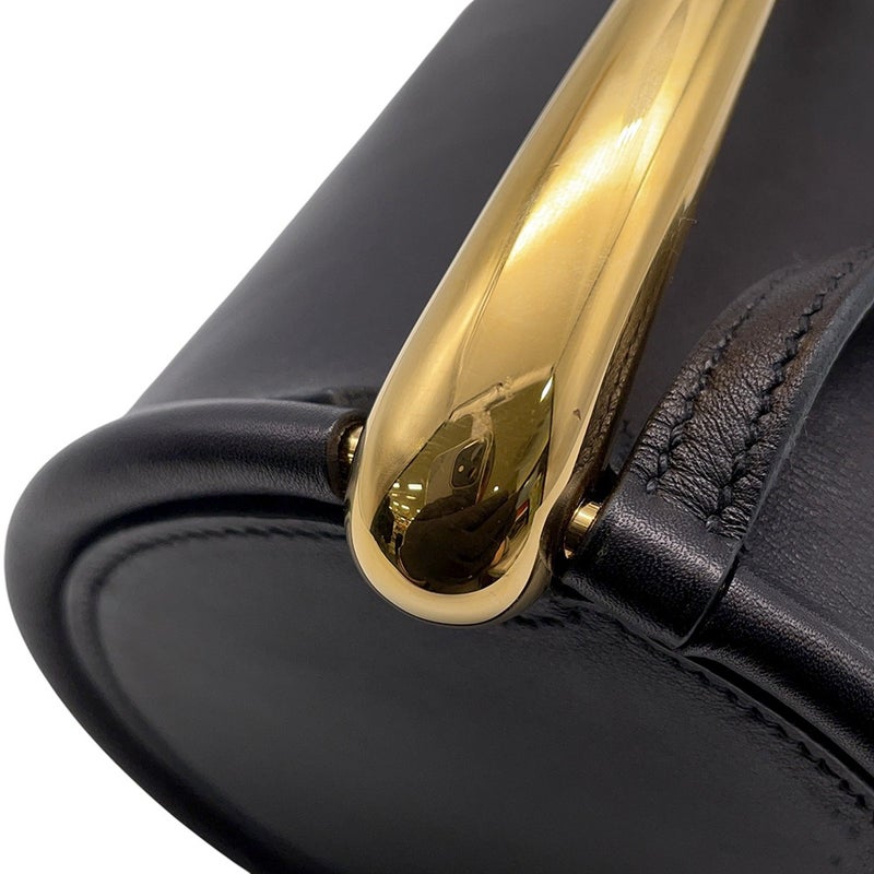エルメス ショルダーバッグ マキシモール ブラック/ゴールド金具 スイフト B刻印 黒