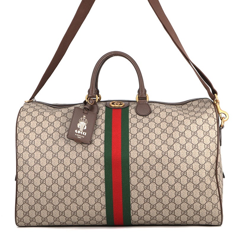 グッチ ボストンバッグ GGスプリーム シェリーライン 547959 GUCCI 2wayショルダーバッグ 旅行用 トラベル