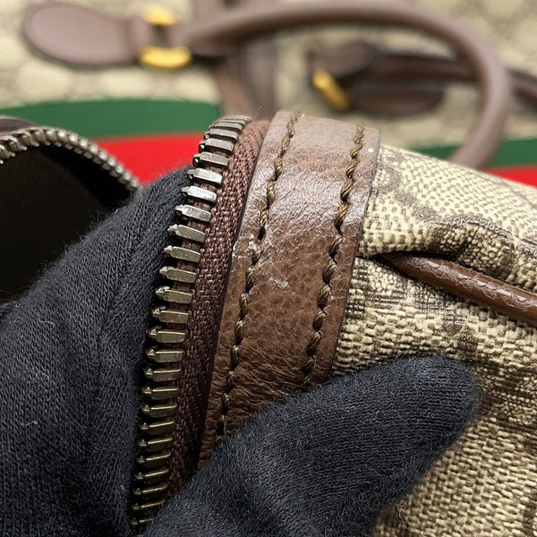 グッチ ボストンバッグ GGスプリーム シェリーライン 547959 GUCCI 2wayショルダーバッグ 旅行用 トラベル