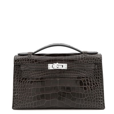 Hermès Kelly Pochette Alligator Palladium