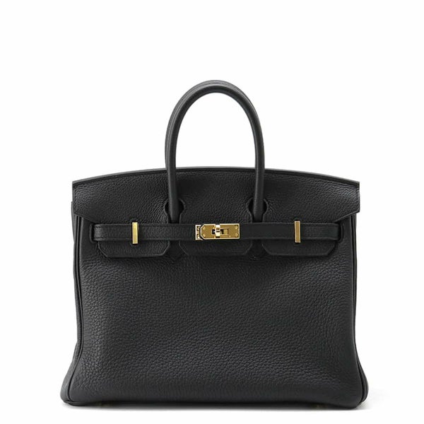 エルメス バーキン25 ブラック/ゴールド金具 トゴ U刻印 HERMES Birkin ハンドバッグ 黒