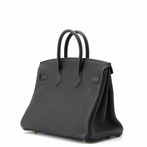 エルメス バーキン25 ブラック/ゴールド金具 トゴ U刻印 HERMES Birkin ハンドバッグ 黒