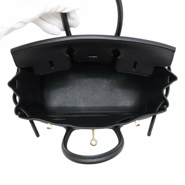 エルメス バーキン25 ブラック/ゴールド金具 トゴ U刻印 HERMES Birkin ハンドバッグ 黒